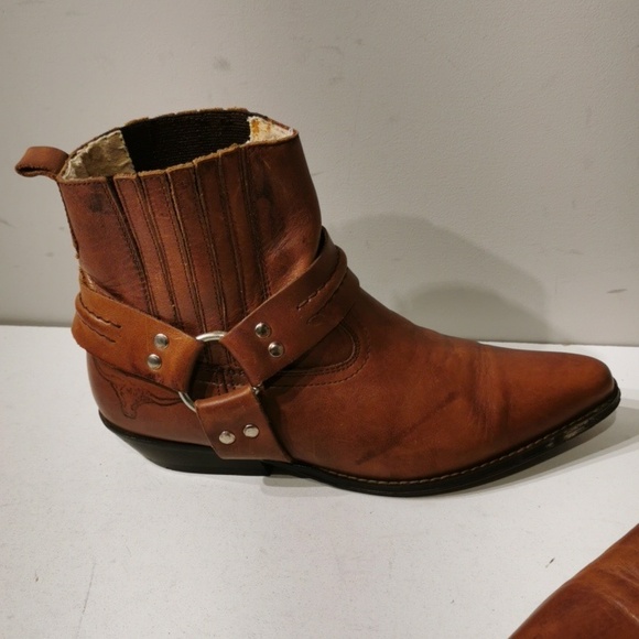 Joe Sanchez Cowboy genuine leather ankle boots - Picture 2 of 11